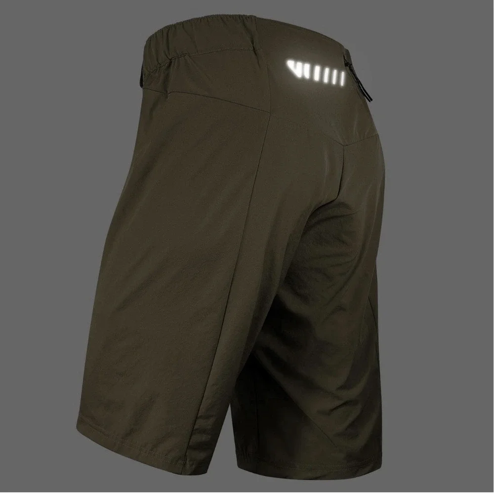 WULIBIKE 2-in-1 Trail-Ready Gear: Men's Khaki Cycling Shorts.